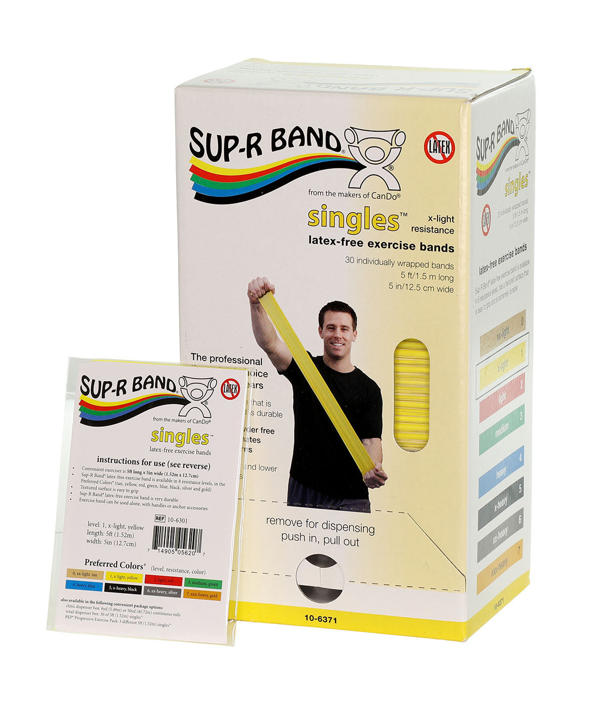 Sup-R Band Latex Free - 5' Singles (30 Piece Dispenser)