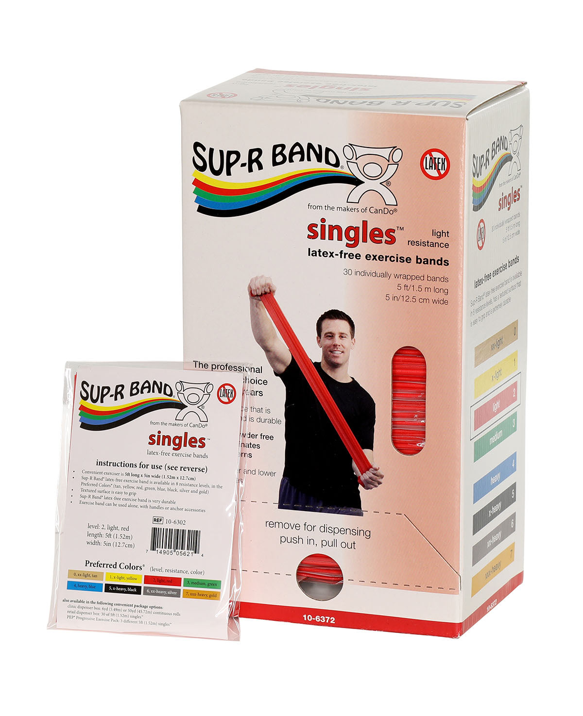 Sup-R Band Latex Free - 5' Singles (30 Piece Dispenser)