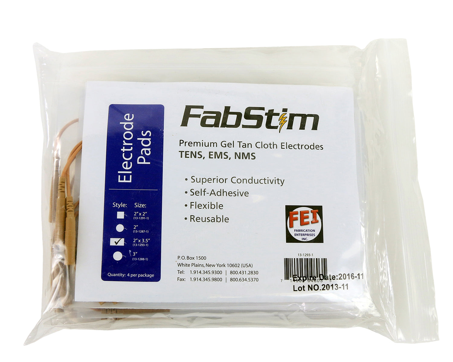FabStim Electrode - 40/Bag (10 Sheets of 4)