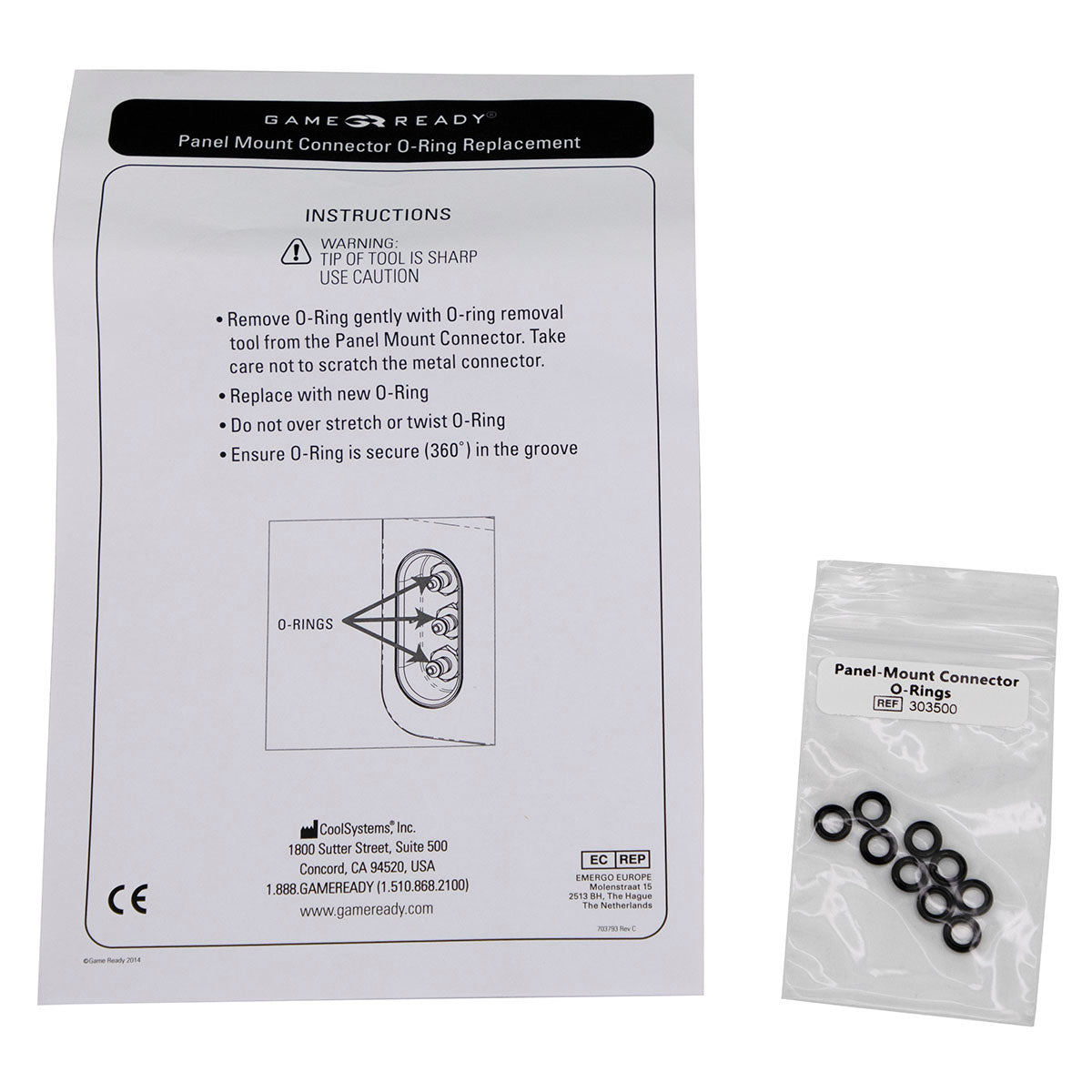 Game Ready GRPro 2.1 Accessory - O-Ring Replacement Kit