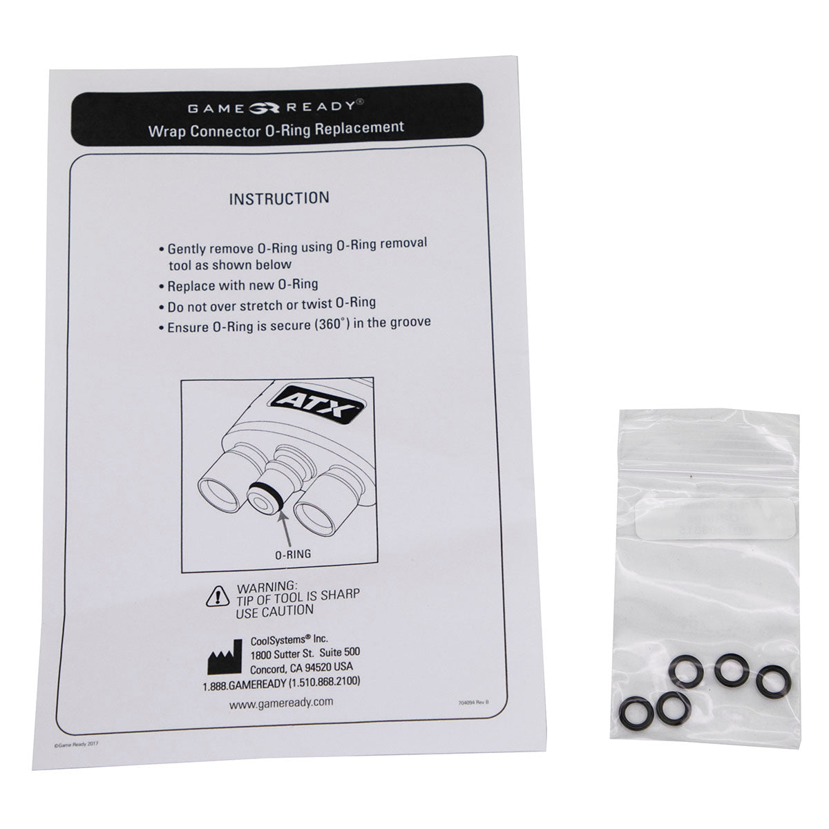 Game Ready GRPro 2.1 Accessory - O-Ring Replacement Kit