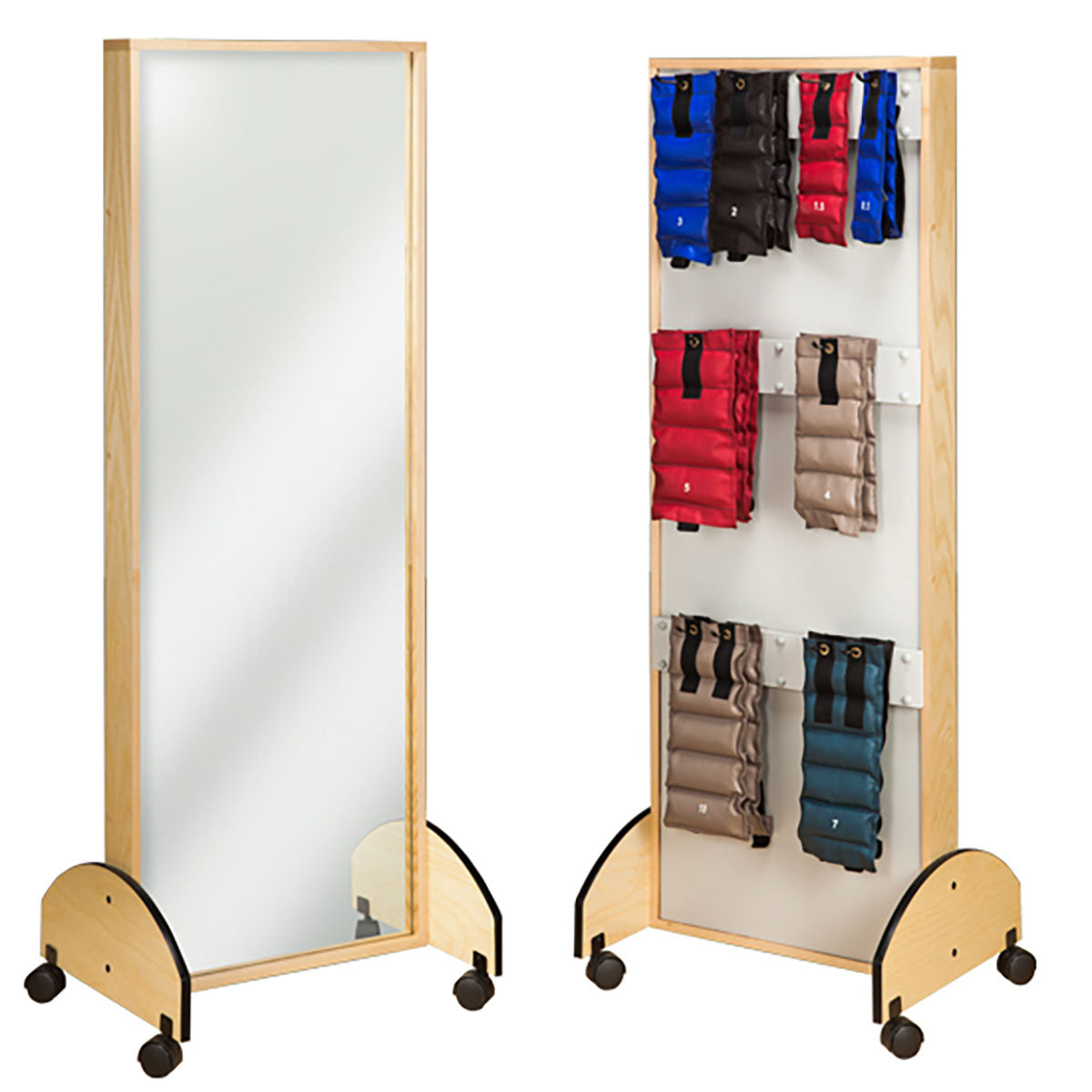 Clinton - Mobile Adult Mirror with Cuff Weight Rack