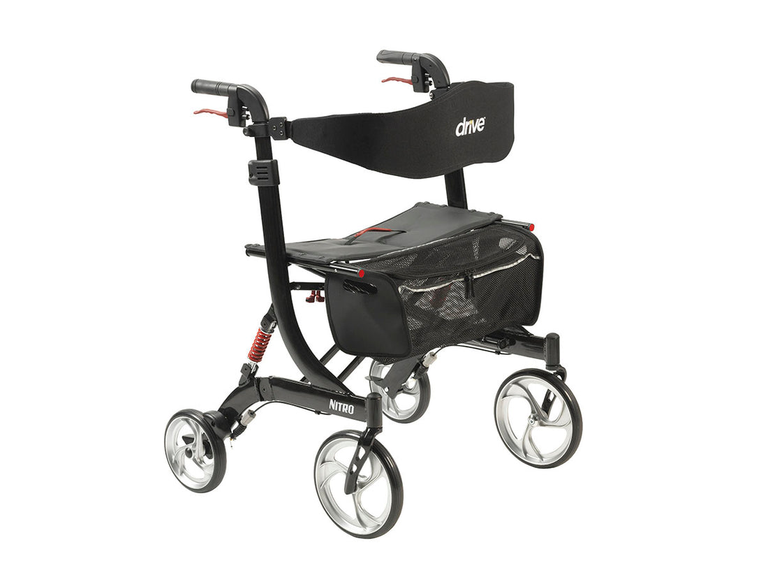 Drive Medical Nitro Euro Style Walker Rollator (Heavy Duty)