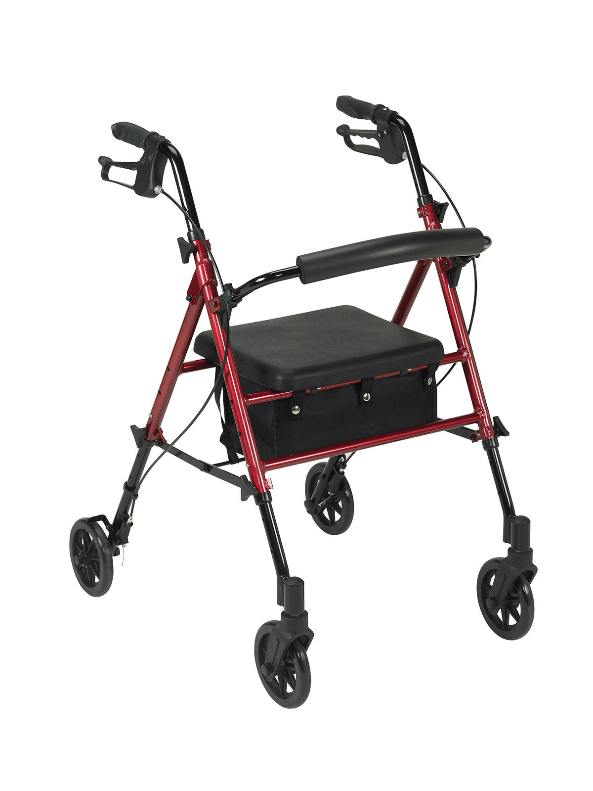 Drive Medical Adjustable Height Rollator - 6" Casters