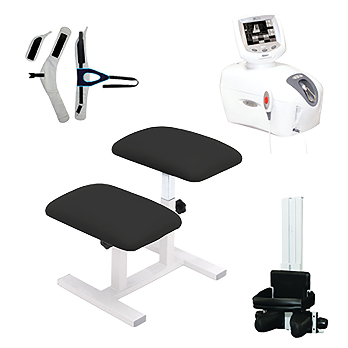 TX Traction Unit, Flexion Stool, Belt System, and Saunders Cervical Traction
